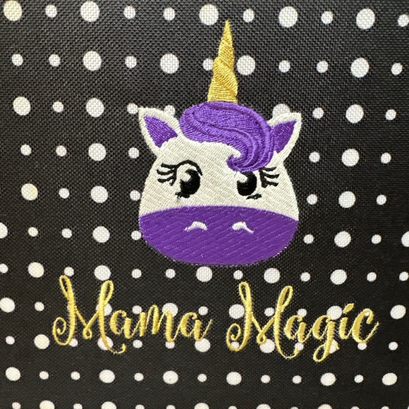 Thirty-One Double Duty Caddy Black White Dot Collapsible Tote Unicorn Organizer - Picture 3 of 9